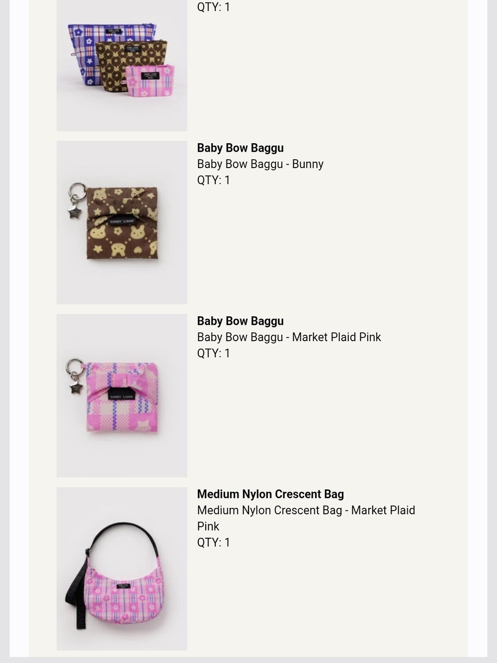 SANDY LIANG BAGGU Bundle